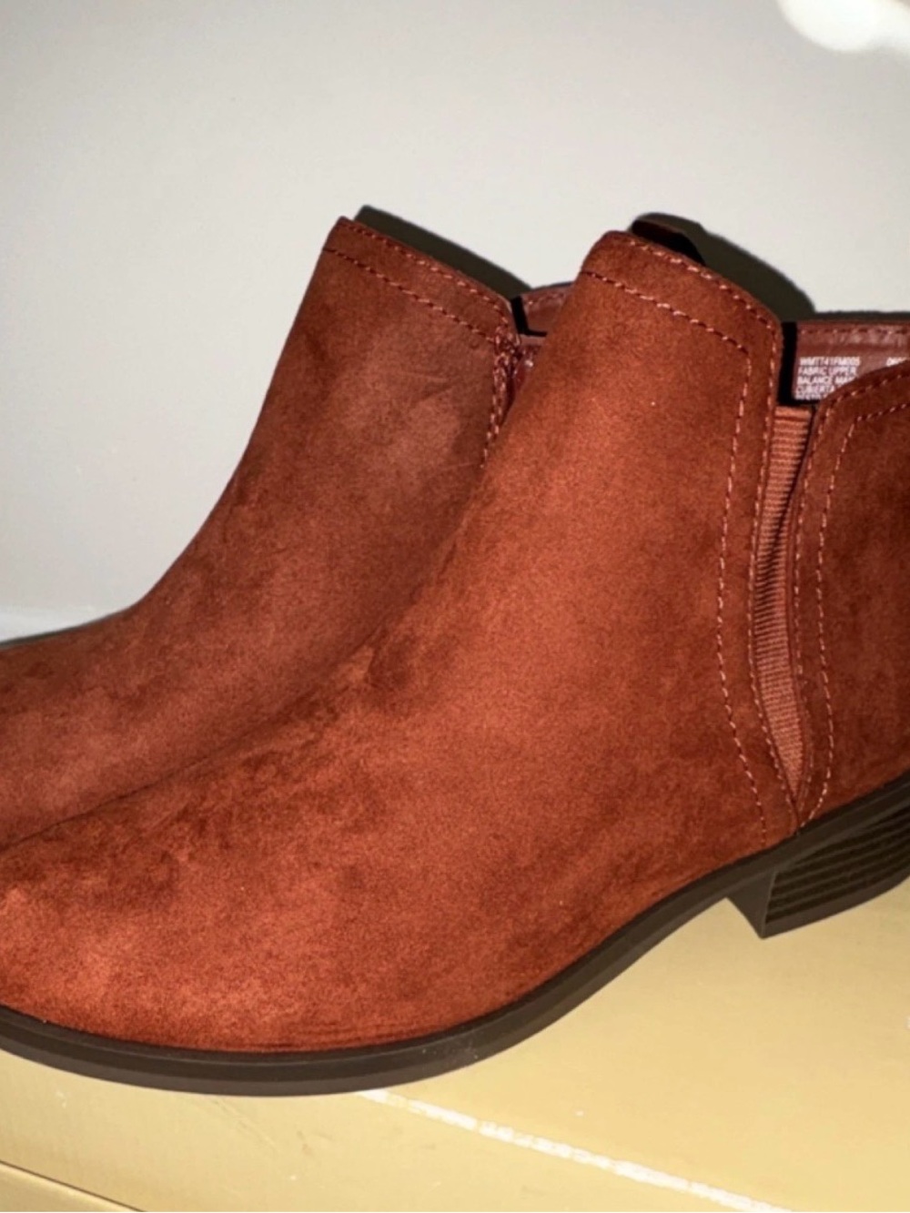 Time and Tru Rust Suede Ankle Boots